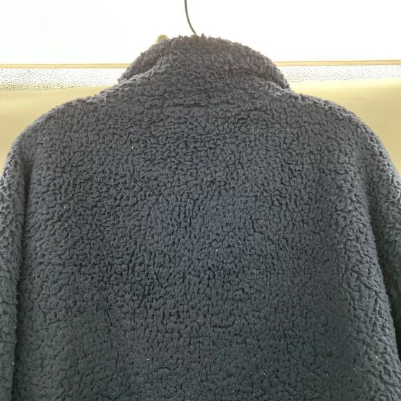 Zenana Women's Sherpa Jacket Full Zip Navy Size XL Pockets - Picture 6 of 9